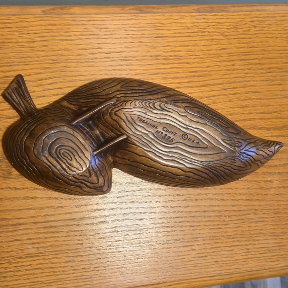 Treasure Craft Leaf-Shaped Dish Vintage Mid-Century Modern 70s Decor - Picture 7 of 8